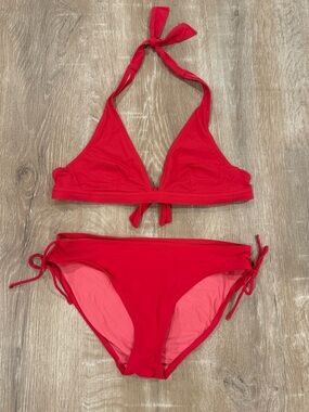 GapBody Pink Halter Triangle Bikini Set